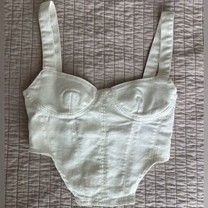 Zara corset top, jean material